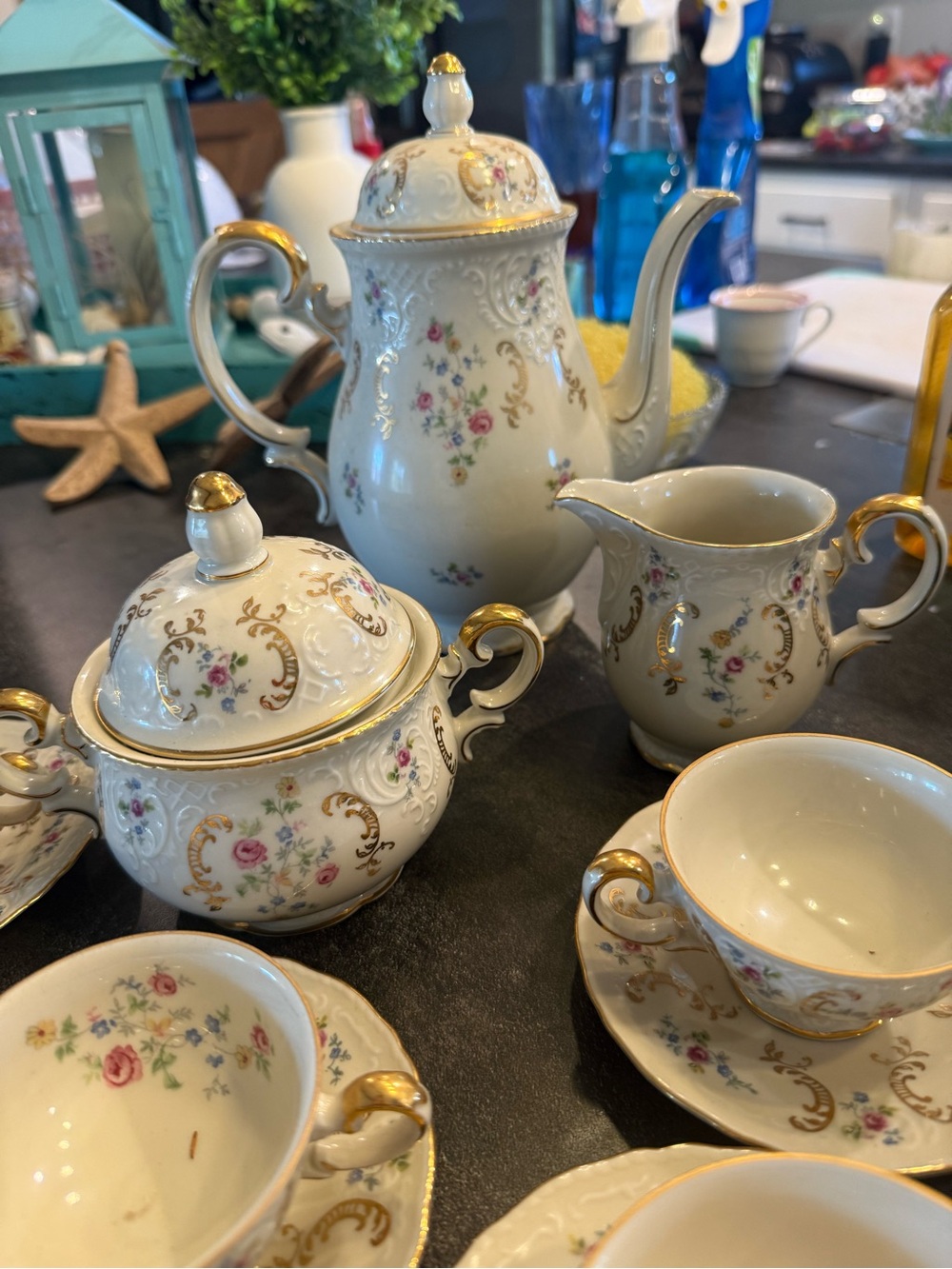 Zeh Scherzer Bavaria Germany Porcelain Tea Set